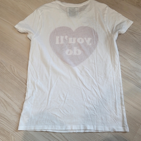 Zoe Karssen “You’ll Do” White Tshirt w/ Red Heart Design Size XSmall - Picture 10 of 10